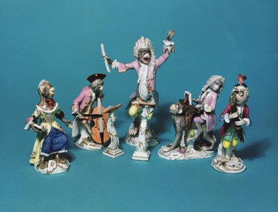 Meissen Monkey Band, c.1750 by Johann Joachim Kaendler